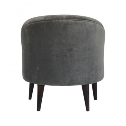 Artisan - Nordic Style Armchair in Gray, Velvet