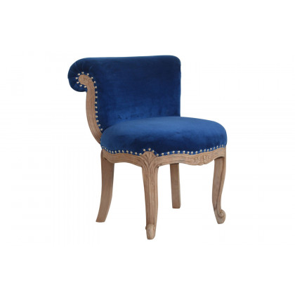 Artisan Studded Chair - Velvet, Royal Blue