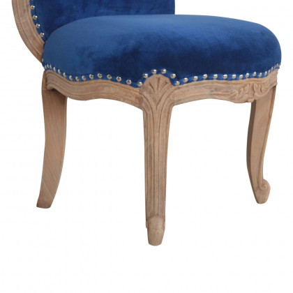 Artisan Studded Chair - Velvet, Royal Blue