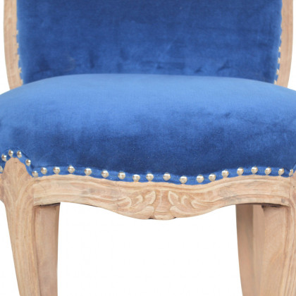Artisan Studded Chair - Velvet, Royal Blue