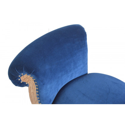 Artisan Studded Chair - Velvet, Royal Blue