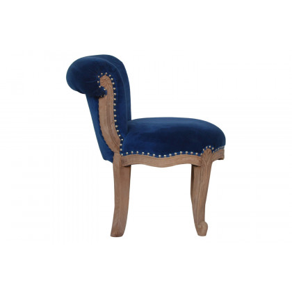 Artisan Studded Chair - Velvet, Royal Blue