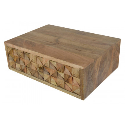 Artisan Wall Mounted Diamond Carved Bedside