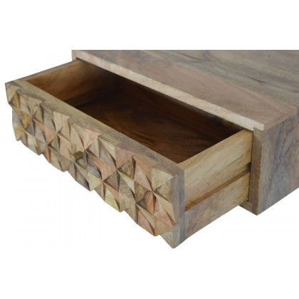 Artisan Wall Mounted Diamond Carved Bedside