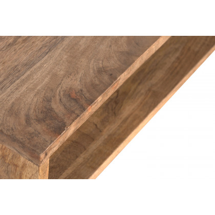 Artisan Solid Wood Open Slot Writing Desk - Oak-ish, W/O Cable Access