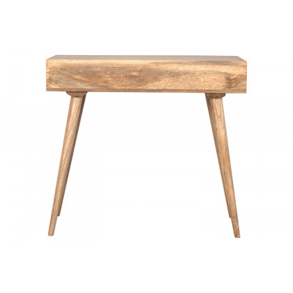 Artisan Solid Wood Open Slot Writing Desk - Oak-ish, W/O Cable Access