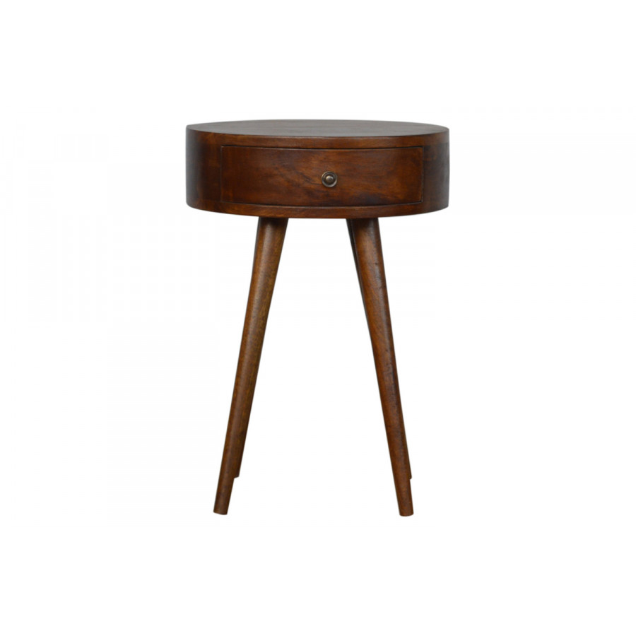 Artisan Nordic Circular Shaped Bedside - Chestnut