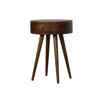 Artisan Nordic Circular Shaped Bedside - Chestnut