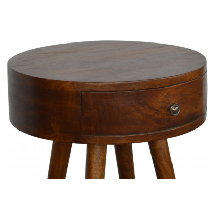 Artisan Nordic Circular Shaped Bedside - Chestnut