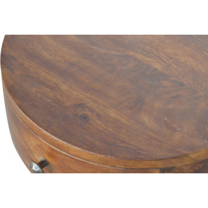 Artisan Nordic Circular Shaped Bedside - Chestnut