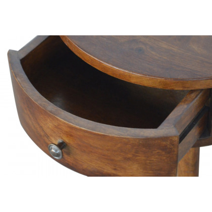 Artisan Nordic Circular Shaped Bedside - Chestnut