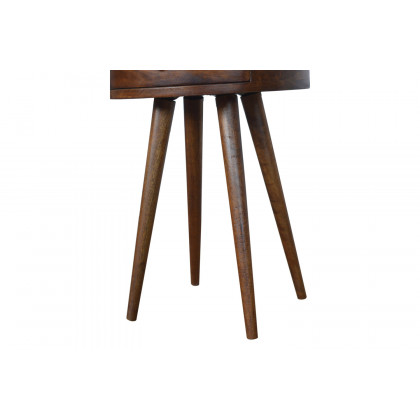 Artisan Nordic Circular Shaped Bedside - Chestnut