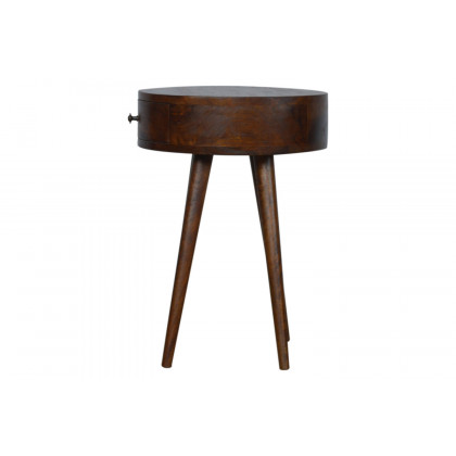 Artisan Nordic Circular Shaped Bedside - Chestnut