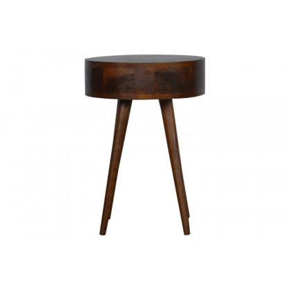 Artisan Nordic Circular Shaped Bedside - Chestnut