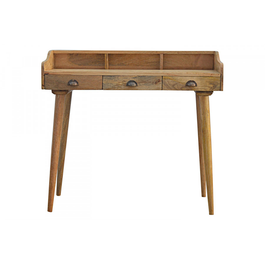 Artisan Nordic Style Gallery Back Writing Desk - Natural Oak-ish