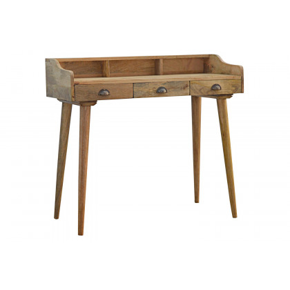 Artisan Nordic Style Gallery Back Writing Desk - Natural Oak-ish