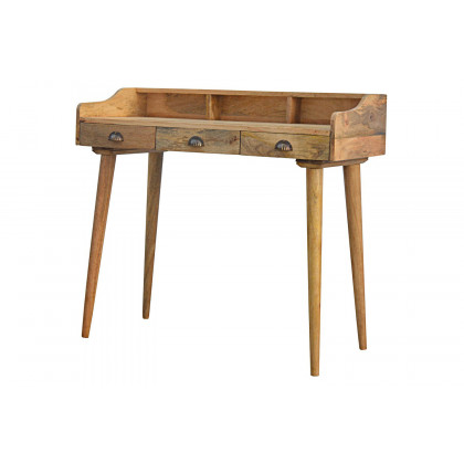 Artisan Nordic Style Gallery Back Writing Desk - Natural Oak-ish