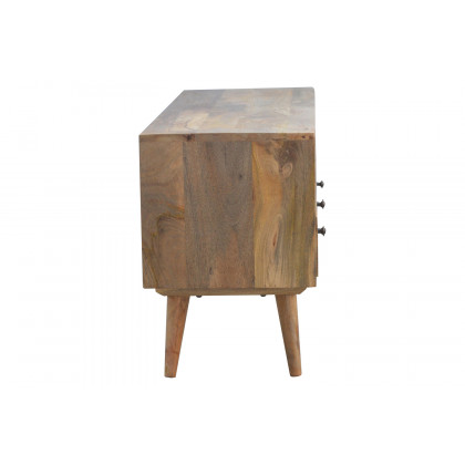 Artisan Nordic Style TV Unit with 3 Drawers - Oak-ish