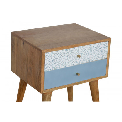Artisan Patterned Bedside - Blue