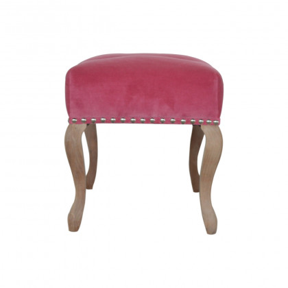 Artisan French Style Bench - Pink, Velvet