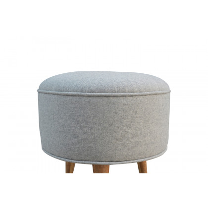 Artisan Nordic Style Footstool - Gray, Tweed