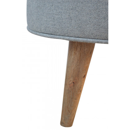 Artisan Nordic Style Footstool - Gray, Tweed