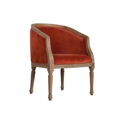 Artisan Velvet Occasional Chair - Brick Red