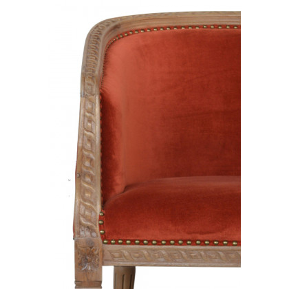 Artisan Velvet Occasional Chair - Brick Red