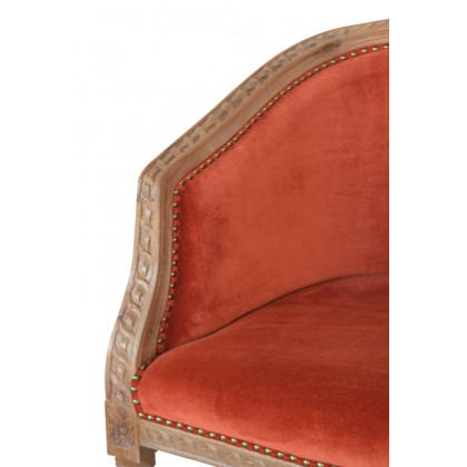 Artisan Velvet Occasional Chair - Brick Red