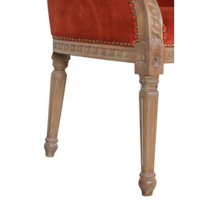 Artisan Velvet Occasional Chair - Brick Red