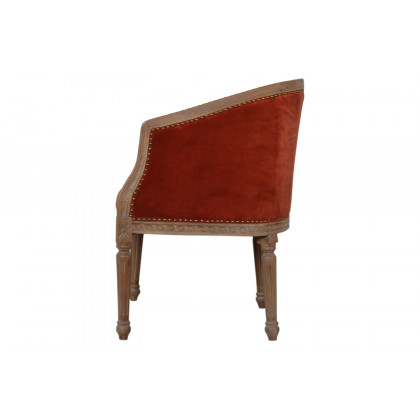 Artisan Velvet Occasional Chair - Brick Red