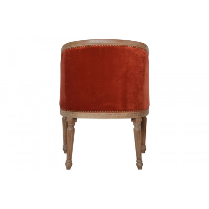 Artisan Velvet Occasional Chair - Brick Red