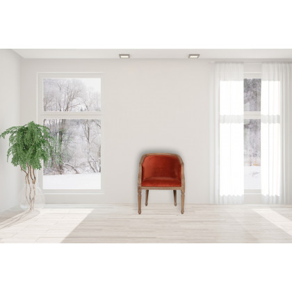 Artisan Velvet Occasional Chair - Brick Red