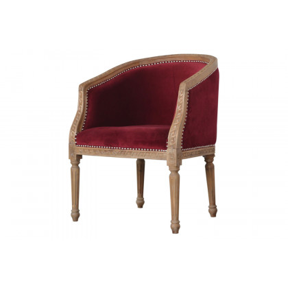 Artisan Velvet Occasional Chair - Wine Red