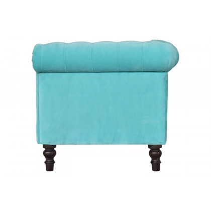 Artisan Chesterfield Sofa with 2 Seater - Aqua, Velvet