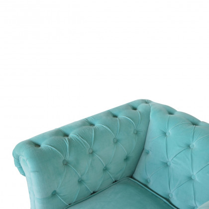 Artisan - Chesterfield Armchair in Aqua, Velvet