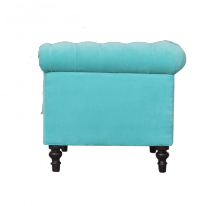 Artisan - Chesterfield Armchair in Aqua, Velvet