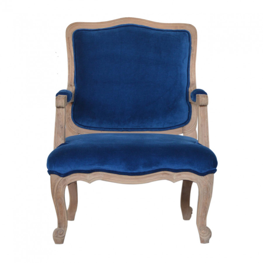 Artisan - French Chair in Royal Blue, Velvet