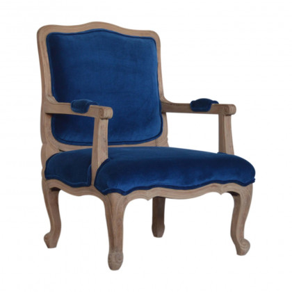 Artisan - French Chair in Royal Blue, Velvet