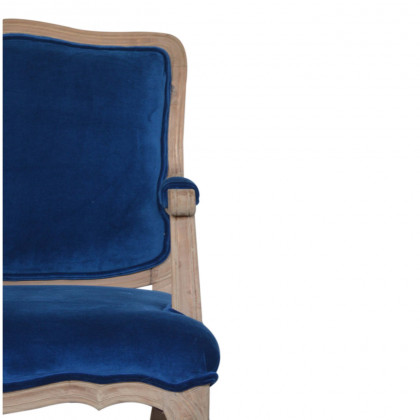 Artisan - French Chair in Royal Blue, Velvet