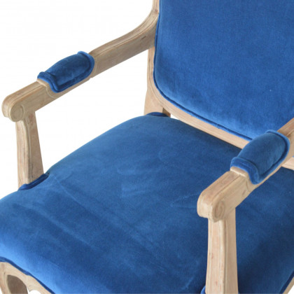 Artisan - French Chair in Royal Blue, Velvet