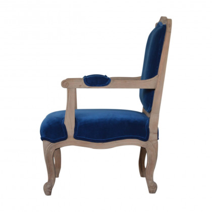 Artisan - French Chair in Royal Blue, Velvet