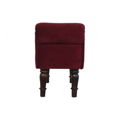 Artisan Bedroom Bench - Whine Red, Velvet