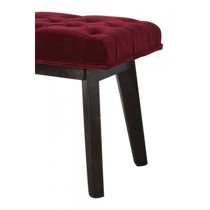 Artisan Velvet Hallway Bench - Wine Red