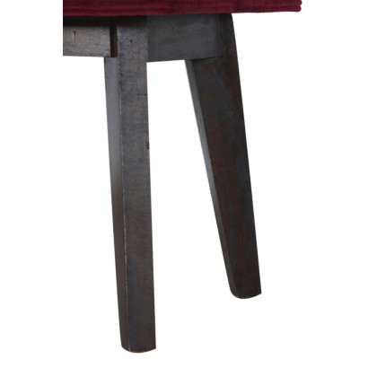 Artisan Velvet Hallway Bench - Wine Red