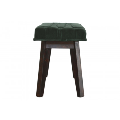Artisan Velvet Hallway Bench - Emerald Green