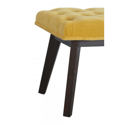 Artisan Velvet Hallway Bench - Mustard