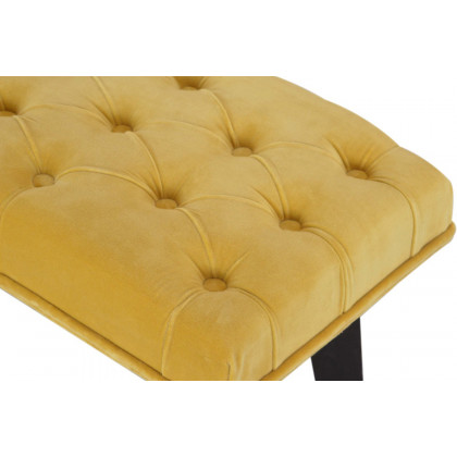 Artisan Velvet Hallway Bench - Mustard