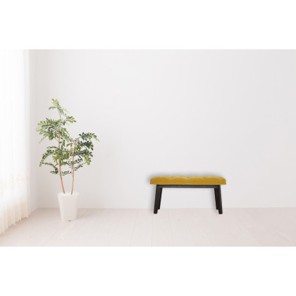 Artisan Velvet Hallway Bench - Mustard
