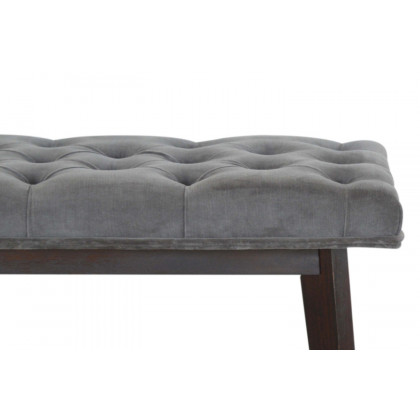 Artisan Velvet Hallway Bench - Gray